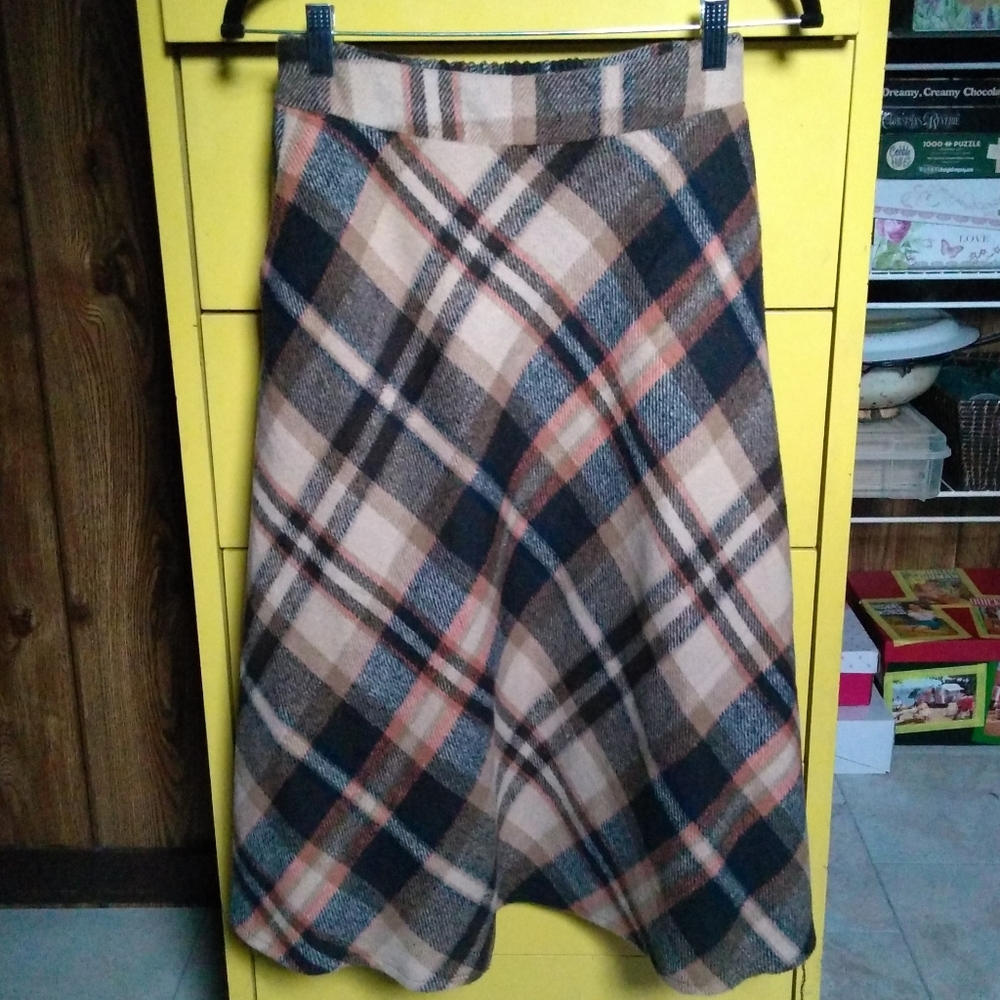 Amazon Multicolor Plaid A-Line Skirt